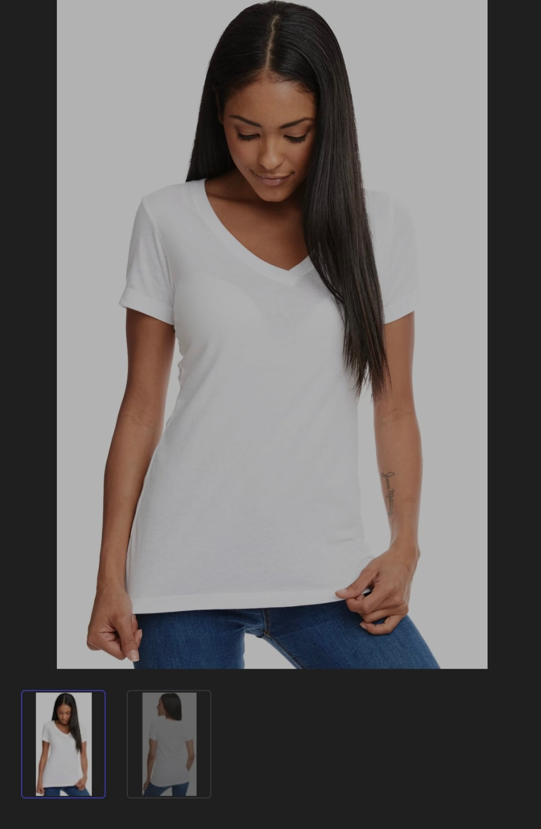 Womens tshirt V neck customizable