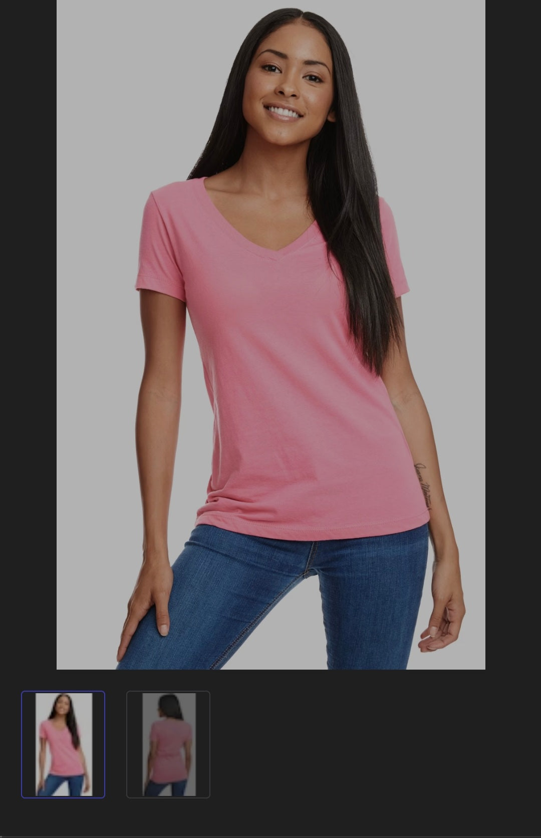 Womens tshirt V neck customizable